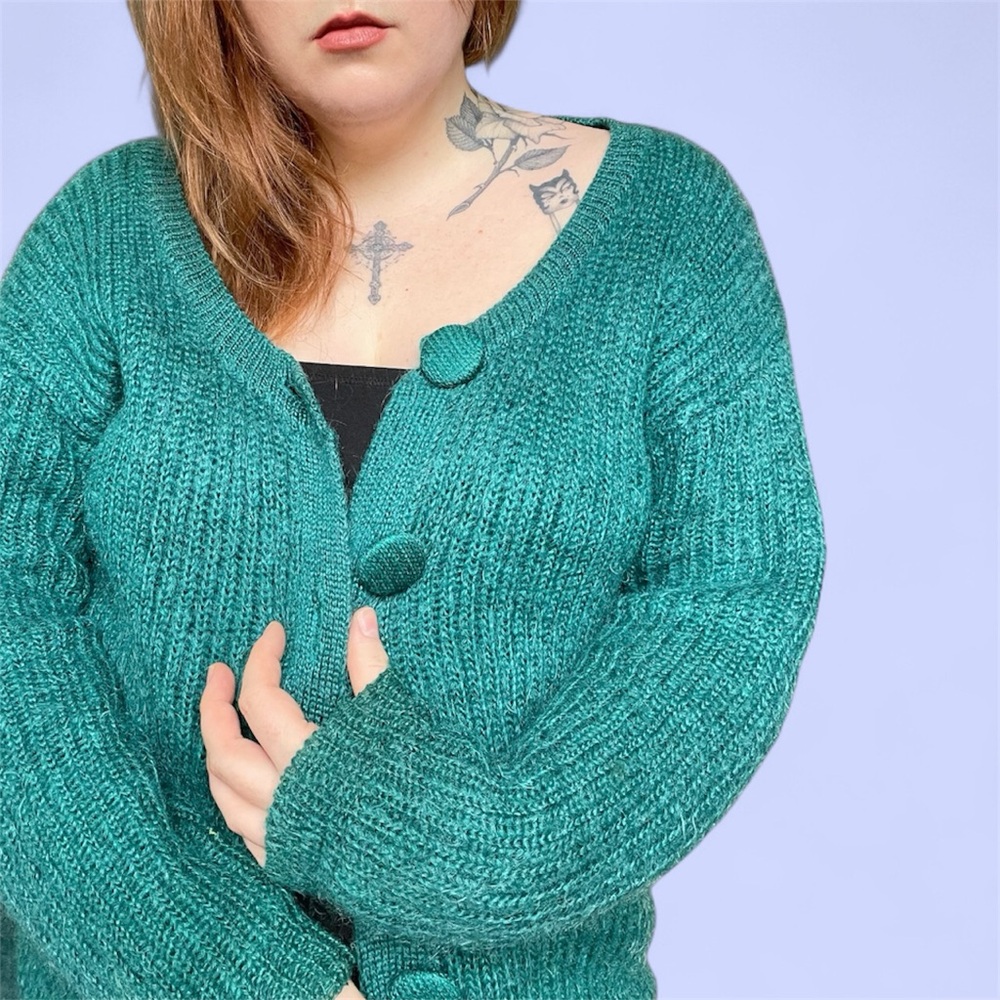 Vintage Simpatico grungy wool blend cardigan